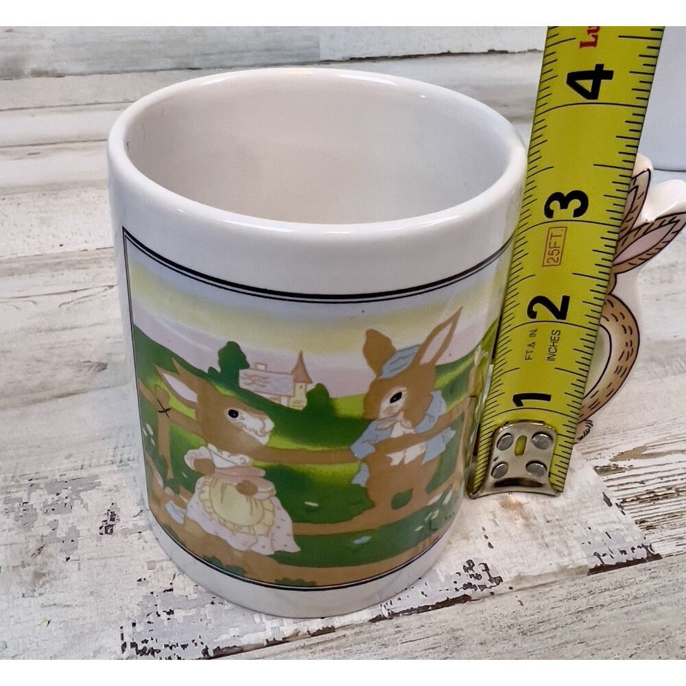 Vintage Peter Rabbit Coffee Mugs Set of 4 Artmark Bunny Handles Beatrix Potter - Picture 8 of 9